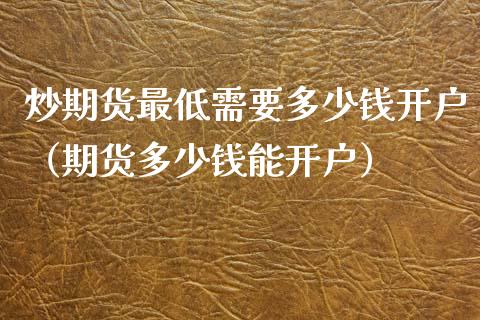 炒期货最低需要多少钱开户（期货多少钱能开户）_https://www.zcsm.com.cn_期货百科_第1张