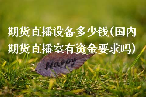 期货直播设备多少钱(国内期货直播室有资金要求吗)_https://www.zcsm.com.cn_期货百科_第1张