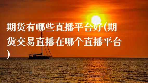 期货有哪些直播平台好(期货交易直播在哪个直播平台)_https://www.zcsm.com.cn_期货培训_第1张