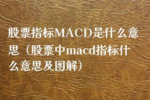 股票指标MACD是什么意思（股票中macd指标什么意思及图解）_https://www.zcsm.com.cn_期货培训_第1张