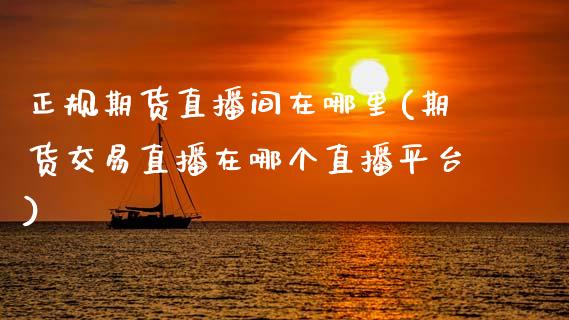 正规期货直播间在哪里(期货交易直播在哪个直播平台)_https://www.zcsm.com.cn_期货培训_第1张