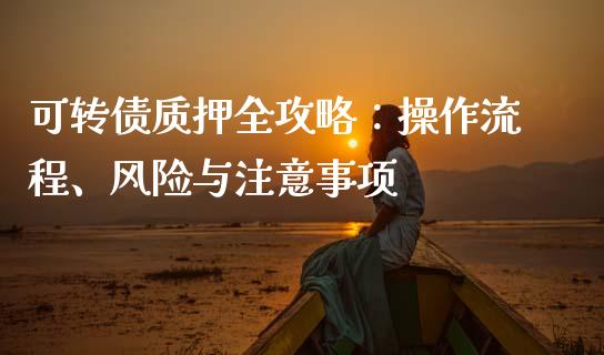 可转债质押全攻略：操作流程、风险与注意事项_https://www.zcsm.com.cn_原油期货_第1张