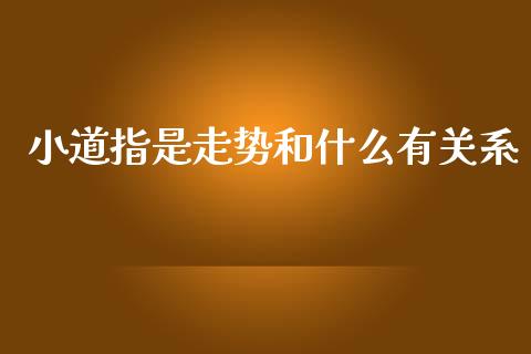 小道指是走势和什么有关系_https://www.zcsm.com.cn_期货百科_第1张