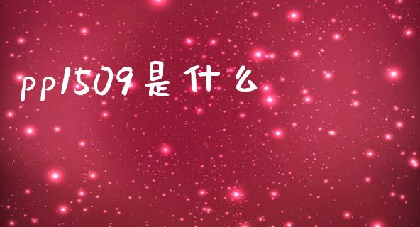 pp1509是什么_https://www.zcsm.com.cn_期货交易_第1张