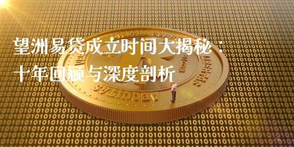 望洲易贷成立时间大揭秘：十年回顾与深度剖析_https://www.zcsm.com.cn_期货行情_第1张