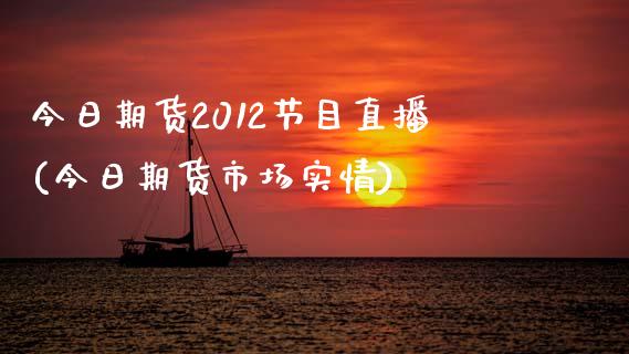 今日期货2012节目直播(今日期货市场实情)_https://www.zcsm.com.cn_期货百科_第1张