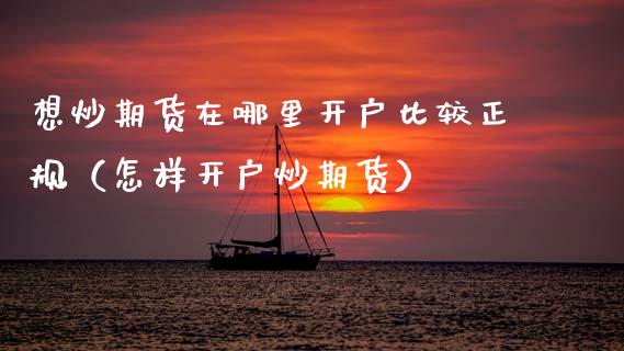 想炒期货在哪里开户比较正规（怎样开户炒期货）_https://www.zcsm.com.cn_期货培训_第1张