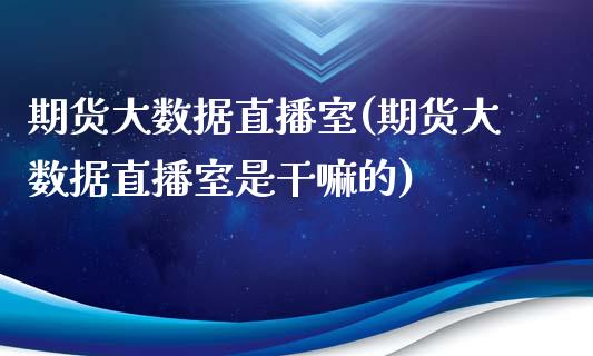 期货大数据直播室(期货大数据直播室是干嘛的)_https://www.zcsm.com.cn_期货喊单_第1张