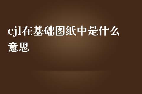 cjl在基础图纸中是什么意思_期货培训_第1张_期货百科_期货喊单_期货行情_期货交易_原油期货_期货培训 cjl在基础图纸中是什么意思_https://www.zcsm.com.cn_期货培训_第1张