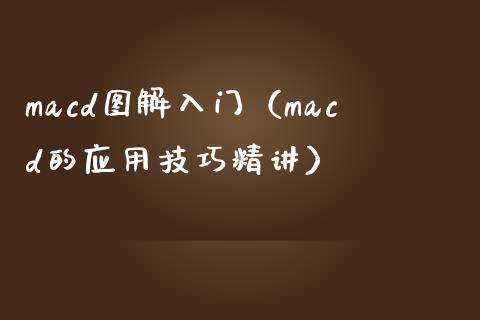 macd图解入门（macd的应用技巧精讲）_https://www.zcsm.com.cn_期货培训_第1张