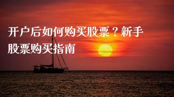 开户后如何购买股票？新手股票购买指南_https://www.zcsm.com.cn_期货交易_第1张
