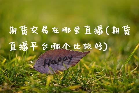 期货交易在哪里直播(期货直播平台哪个比较好)_https://www.zcsm.com.cn_期货行情_第1张