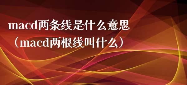 macd两条线是什么意思（macd两根线叫什么）_https://www.zcsm.com.cn_期货培训_第1张