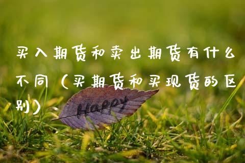买入期货和卖出期货有什么不同（买期货和买现货的区别）_https://www.zcsm.com.cn_期货培训_第1张