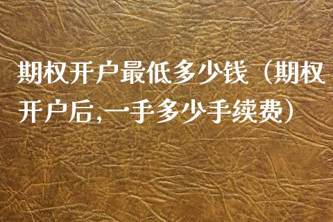 期权开户最低多少钱（期权开户后,一手多少手续费）_https://www.zcsm.com.cn_期货培训_第1张