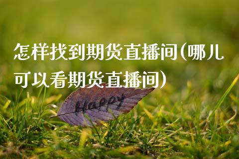 怎样找到期货直播间(哪儿可以看期货直播间)_https://www.zcsm.com.cn_期货喊单_第1张