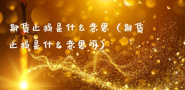 期货止损是什么意思（期货止损是什么意思呀）_https://www.zcsm.com.cn_期货交易_第1张