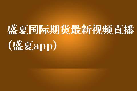 盛夏国际期货最新视频直播(盛夏app)_https://www.zcsm.com.cn_期货百科_第1张