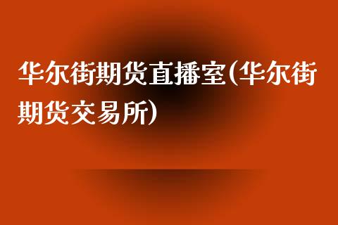 华尔街期货直播室(华尔街期货交易所)_https://www.zcsm.com.cn_期货百科_第1张