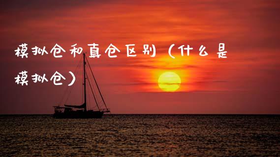 模拟仓和真仓区别（什么是模拟仓）_https://www.zcsm.com.cn_期货交易_第1张