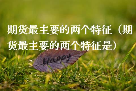 期货最主要的两个特征（期货最主要的两个特征是）_https://www.zcsm.com.cn_期货百科_第1张
