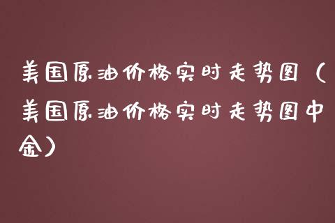 美国原油价格实时走势图（美国原油价格实时走势图中金）_https://www.zcsm.com.cn_期货培训_第1张