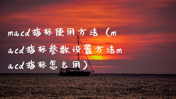 macd指标使用方法（macd指标参数设置方法macd指标怎么用）_https://www.zcsm.com.cn_期货培训_第1张