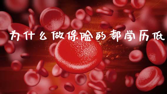 为什么做保险的都学历低_https://www.zcsm.com.cn_期货百科_第1张