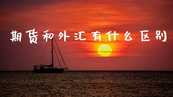 期货和外汇有什么区别_https://www.zcsm.com.cn_期货行情_第1张