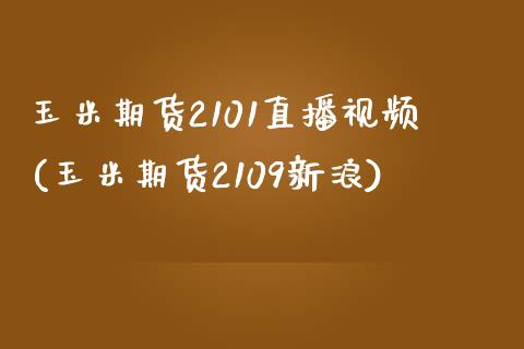 玉米期货2101直播视频(玉米期货2109新浪)_https://www.zcsm.com.cn_期货培训_第1张
