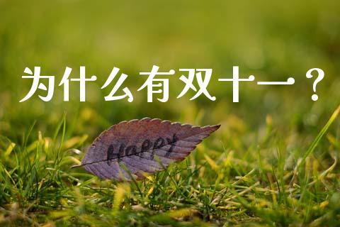 为什么有双十一？_https://www.zcsm.com.cn_期货培训_第1张