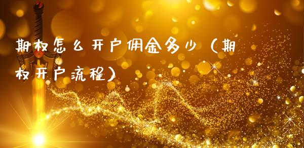 期权怎么开户佣金多少（期权开户流程）_https://www.zcsm.com.cn_期货培训_第1张