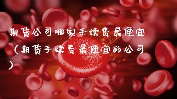 期货公司哪家手续费最便宜（期货手续费最便宜的公司）_https://www.zcsm.com.cn_期货百科_第1张