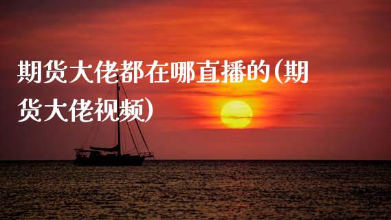 期货大佬都在哪直播的(期货大佬视频)_https://www.zcsm.com.cn_期货行情_第1张