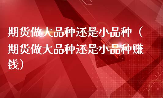 期货做大品种还是小品种（期货做大品种还是小品种赚钱）_https://www.zcsm.com.cn_期货喊单_第1张