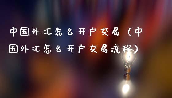 中国外汇怎么开户交易（中国外汇怎么开户交易流程）_https://www.zcsm.com.cn_期货培训_第1张