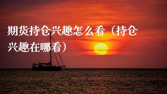 期货持仓兴趣怎么看（持仓兴趣在哪看）_https://www.zcsm.com.cn_期货交易_第1张