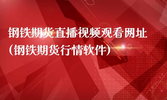 钢铁期货直播视频观看网址(钢铁期货行情软件)_https://www.zcsm.com.cn_期货培训_第1张