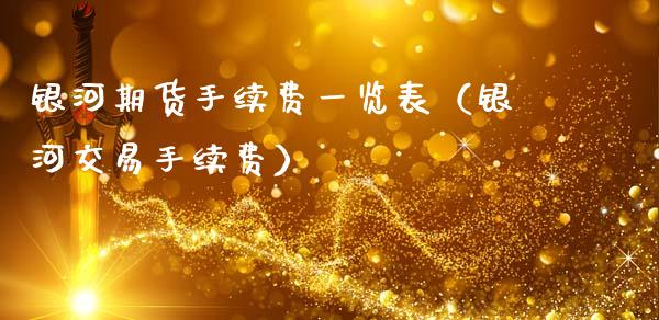 银河期货手续费一览表（银河交易手续费）_https://www.zcsm.com.cn_期货百科_第1张