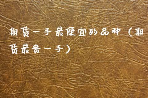 期货一手最便宜的品种（期货最贵一手）_https://www.zcsm.com.cn_期货喊单_第1张