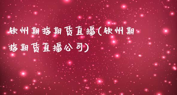 钦州期指期货直播(钦州期指期货直播公司)_https://www.zcsm.com.cn_期货百科_第1张