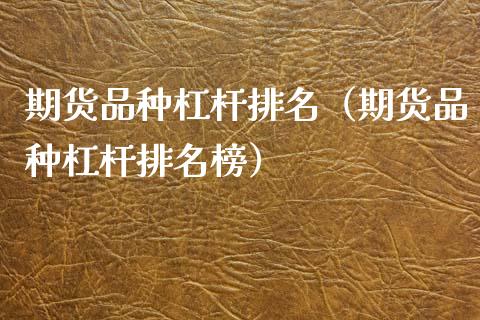 期货品种杠杆排名（期货品种杠杆排名榜）_https://www.zcsm.com.cn_期货喊单_第1张