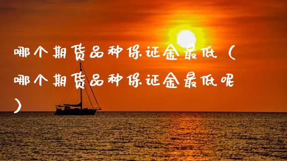 哪个期货品种保证金最低（哪个期货品种保证金最低呢）_https://www.zcsm.com.cn_期货喊单_第1张