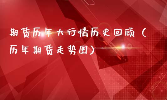 期货历年大行情历史回顾（历年期货走势图）_https://www.zcsm.com.cn_期货行情_第1张