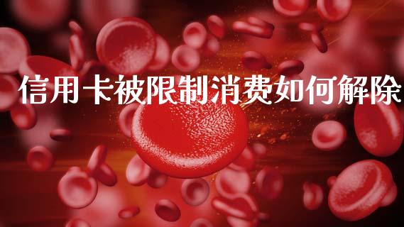 信用卡被限制消费如何解除_https://www.zcsm.com.cn_原油期货_第1张