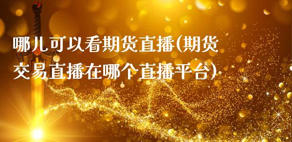 哪儿可以看期货直播(期货交易直播在哪个直播平台)_https://www.zcsm.com.cn_期货百科_第1张