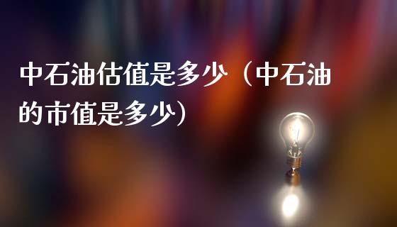中石油估值是多少（中石油的市值是多少）_https://www.zcsm.com.cn_原油期货_第1张