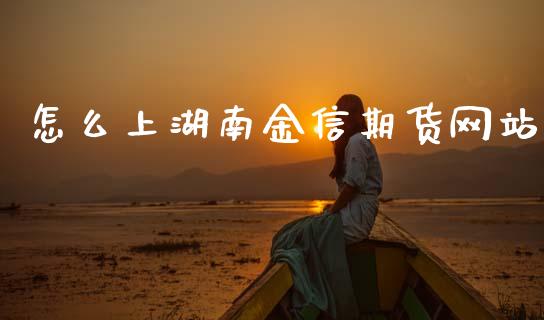 怎么上湖南金信期货网站_https://www.zcsm.com.cn_期货交易_第1张