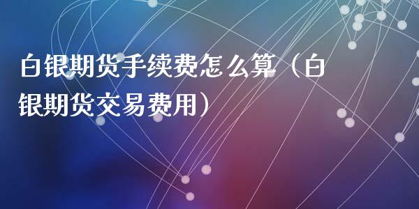 白银期货手续费怎么算（白银期货交易费用）_https://www.zcsm.com.cn_期货百科_第1张