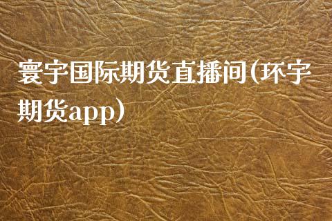 寰宇国际期货直播间(环宇期货app)_https://www.zcsm.com.cn_期货喊单_第1张
